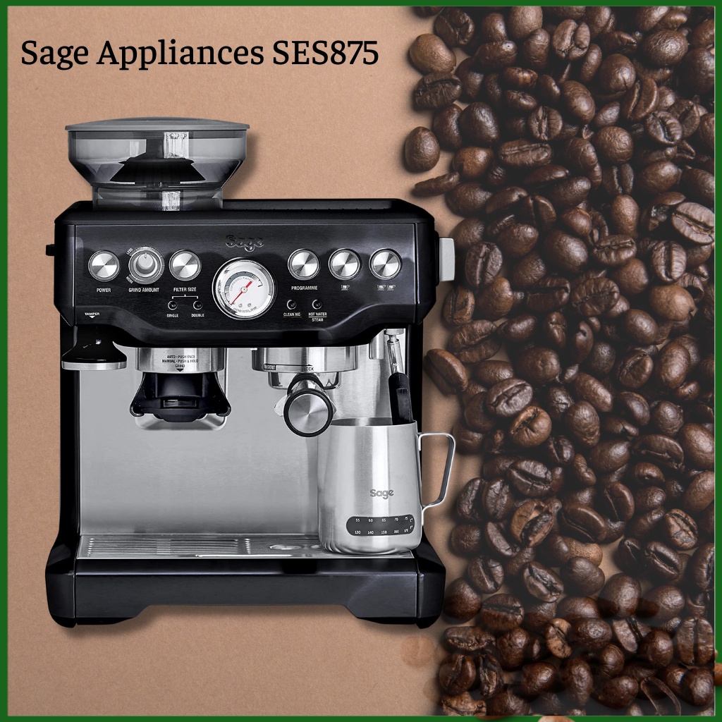 Máy pha cà phê Sage Appliances SES875 the Barista Express, Portafilter Machine, Gloss Black