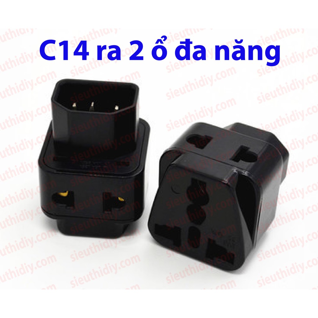 Phích chuyển từ đầu C13 UPS,1 đầu C14 ra Ổ Cắm Đa Năng