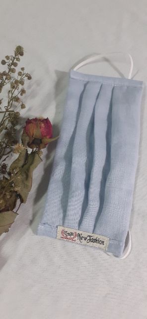 KHẨU TRANG VẢI LINEN XẾP LY 3LỚP | BigBuy360 - bigbuy360.vn