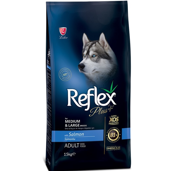 [THỨC ĂN] [GIÁ TỐT SIÊU TIẾT KIỆM] TÚI CHIẾT 1KG Thức ăn cho chó Reflex Plus Medium &amp; Large Breed Adult Dog Food Salmon