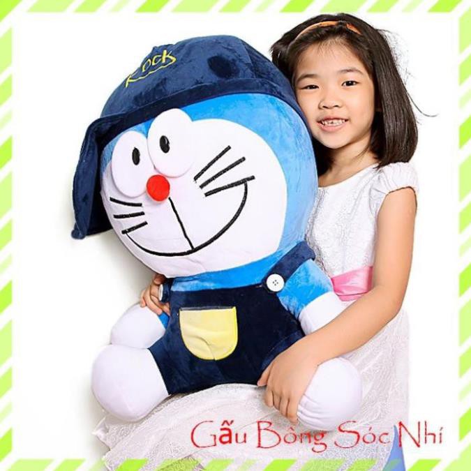 [Mua 1 Tặng 1] Gấu Bông Doraemon Rock Mũ Cực Ngầu  FREESHIP  Gấu Bông Sóc Nhí - Tặng 1 Gấu Bông Trà Sữa