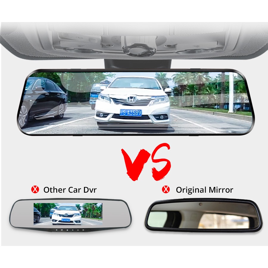 Camera chiếu hậu độ phân giải 1080 PD cỡ 10inch tiện dụng khi đỗ xe hơi