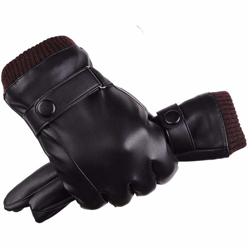 [FREE SHIP 99K] Găng tay da nam cao cấp cảm ứng chống nước cực tốt có lót lông giữ ấm mùa đông