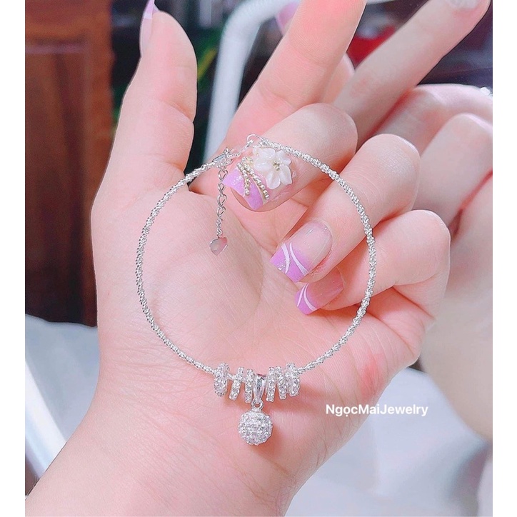Vòng tay mix charm bạc 9 mẫu xinh xắn sang xịn Ngọc Mai Jewelry thời trang độc đáo