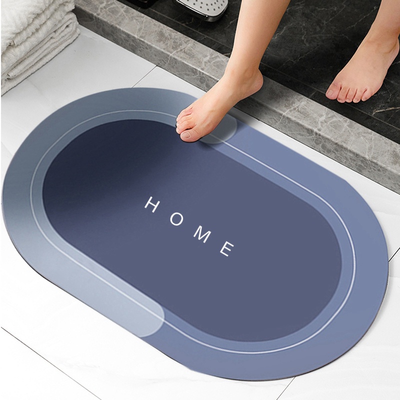 Thảm lót sàn Chống Trượt Thấm Hút Nước Hình Vuông Đơn Giản
