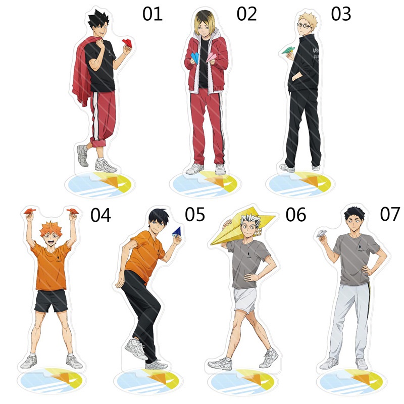 Mô hình bảng đứng nhân vật Hinata Shoyo Kageyama trang trí để bàn