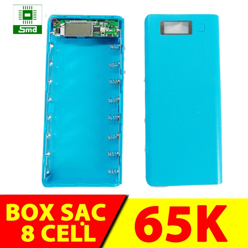 Box sạc dự phòng 8 cell LCD chưa kèm pin