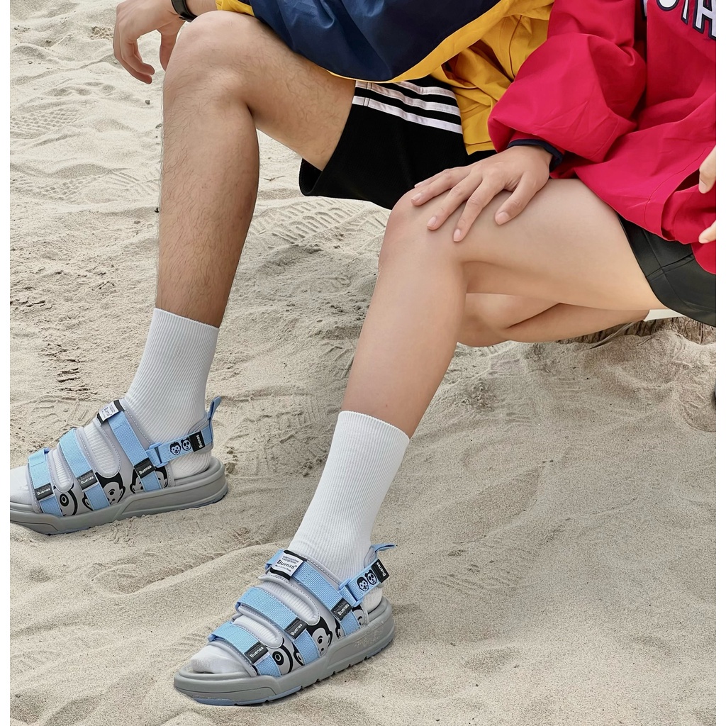 Giày sandal quai hậu unisex Buenas Sport SD-6868 - xanh dương - xăng-đan nam nữ học sinh đế cao 3 phân