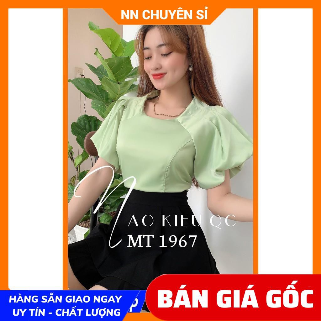 Áo tiểu thư dún bèo dễ thương TP107  MT1967 - ÁO KIỂU CHẤT LỤA ⚡ ÁO KIỂU CÔNG SỞ ⚡ CROPTOP CHẤT LỤA ⚡ HÀNG ĐẸP ⚡