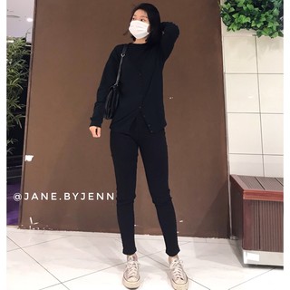 Quần skinny đen basic