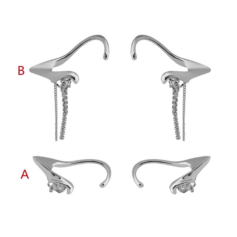 Khuyên kẹp tai họa tiết xương thời trang cho nữ
