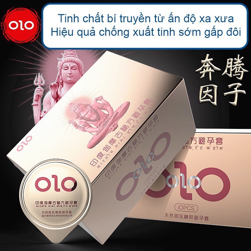 Bao Cao Su Olo Gai Xoắn Ốc Kéo Dài Thời Gian Siêu Mỏng Nhiều Gel Hồng Hộp 10 Bao - KOCODA