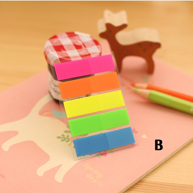 Set 5 giấy ghi chú phát quang độc đáo