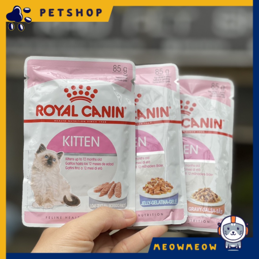 Pate cho mèo Royal Canin Kitten các dạng | Túi 85g | Pate dinh dưỡng dành cho mèo con.