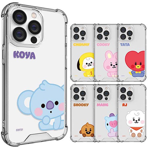 Ốp điện thoại trong suốt in hình BT21 cho IPhone13 13PRO MAX 13MINI IPhone12 IPhone11