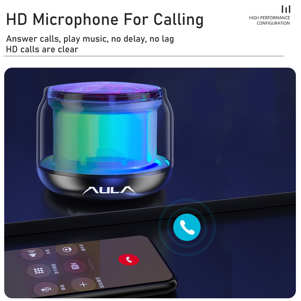 Loa Bluetooth Không Dây 360 Độ AULA BS302 2022° Phao Cứu Hộ Nhiều Màu Sắc Sức Chứa Lớn Và Pin Dài Cho Laptop