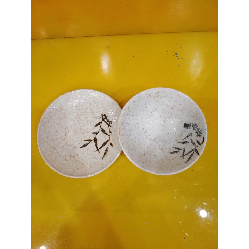 Bộ bát và đĩa sứ nội địa Nhật, bát size 18cm, cao 8cm, đĩa size 22cm (mã 918)