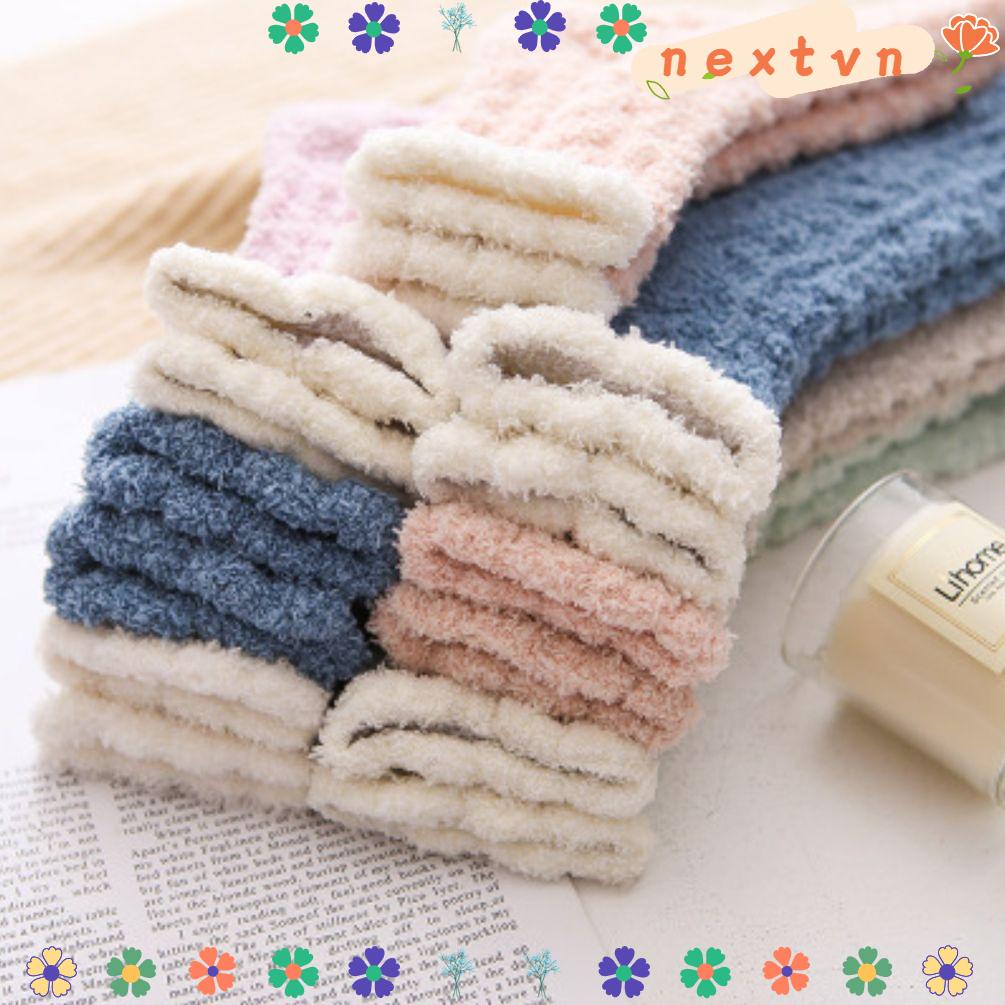 Vớ Dày Giữ Ấm Mùa Đông Không Đường May Nhiều Màu Cho Nam Nữ