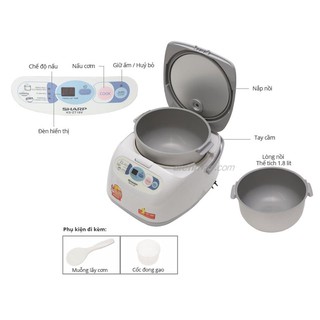 Nồi Cơm Điện Tử Sharp KS-ZT18 Nhập Kâur Thái Lan