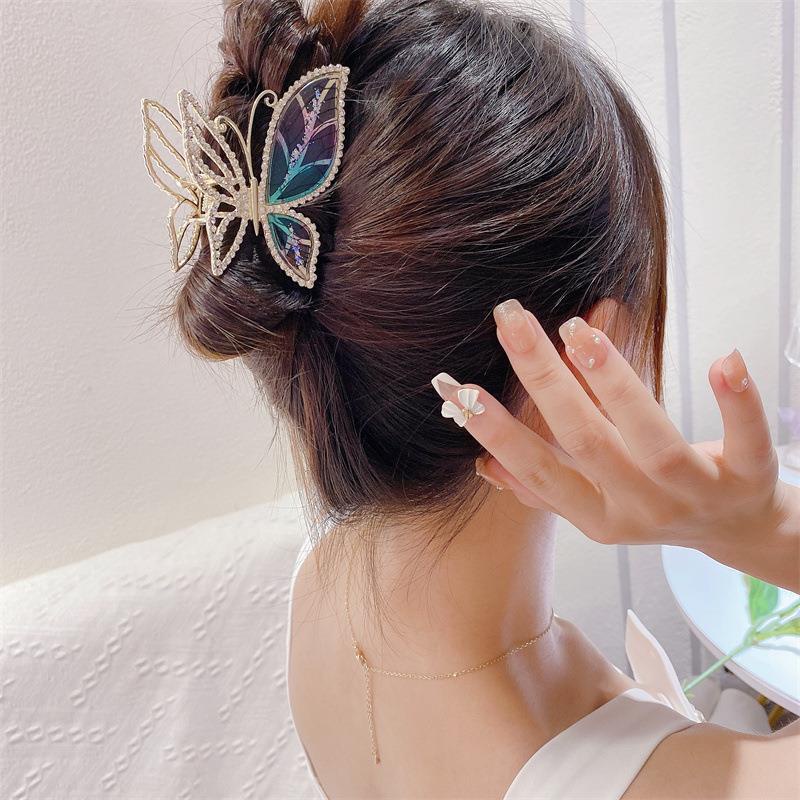 Haimeikang Kẹp Tóc Hình Bướm Đính Đá Thời Trang Cho Nữ