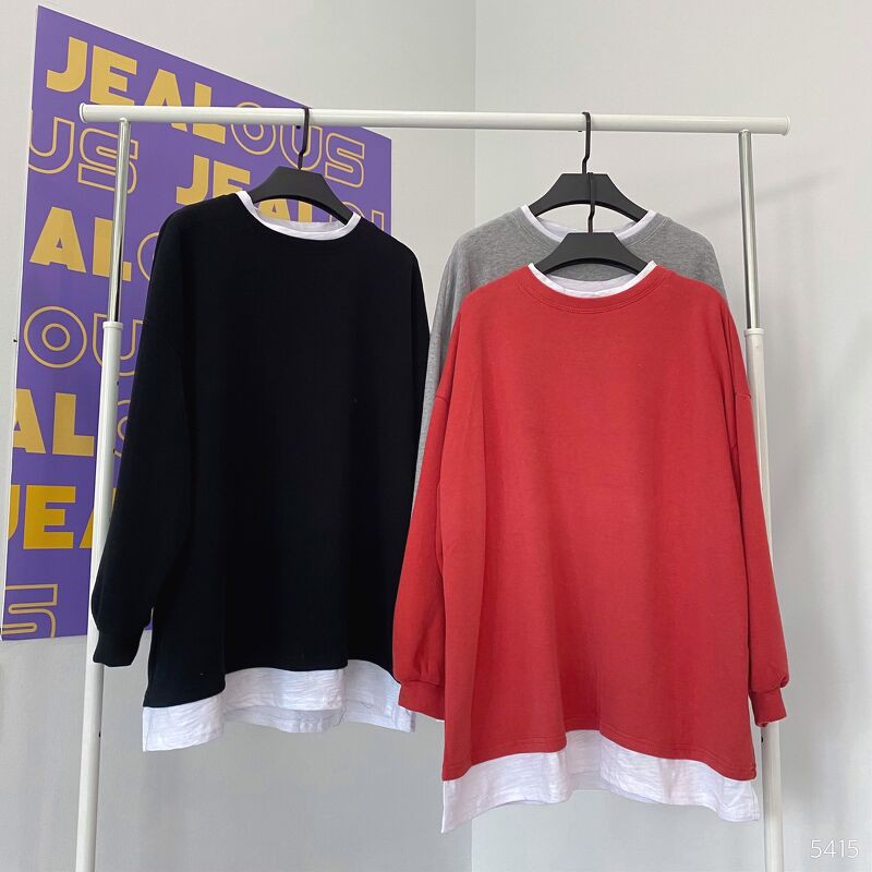 Áo nỉ pha lót trắng Kiki 5415