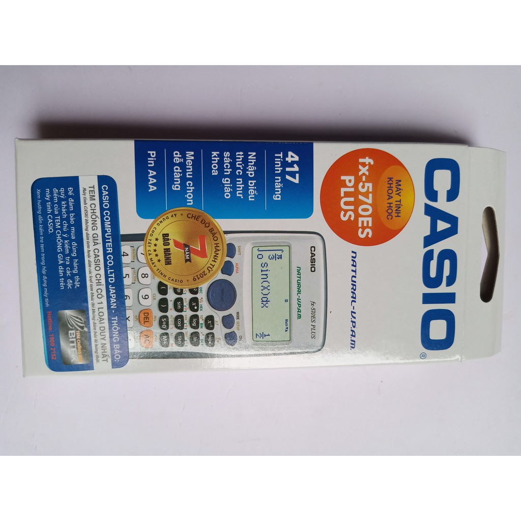 Máy tính Casio FX 570ES PLUS_hàng chính hãng