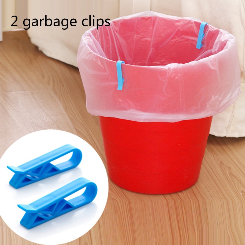 Set 1 / 2 Kẹp Cố Định Túi Rác Bằng Giấy Tiện Dụng Cho Nhà Bếp