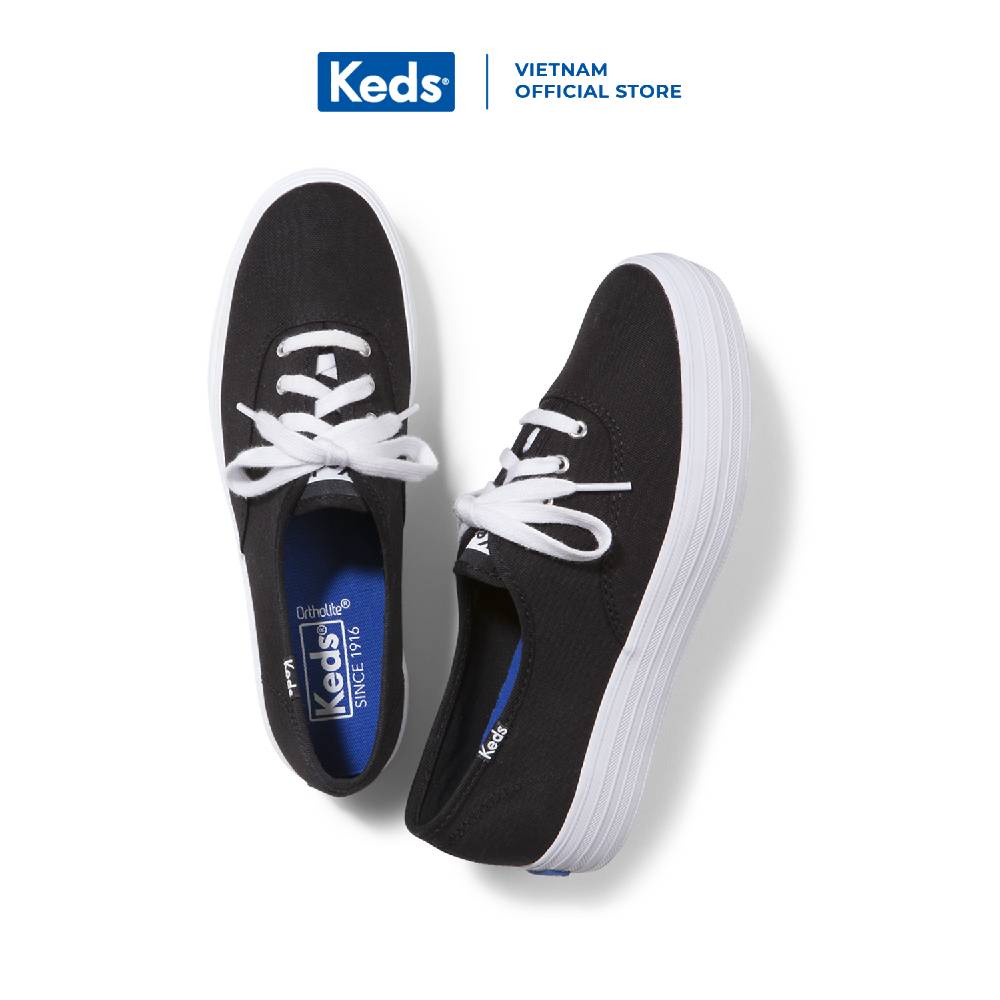 Giày Keds Nữ - Triple Canvas Black - KD057298