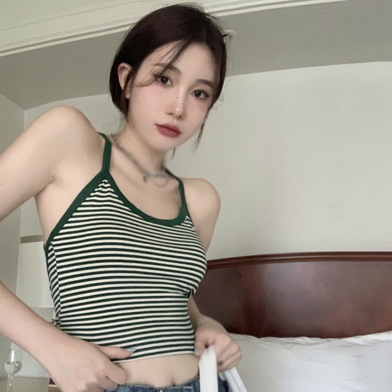 Áo Tank Top Dây Chéo Hở Lưng Phong Cách Hàn Quốc Quyến Rũ Dành Cho Nữ