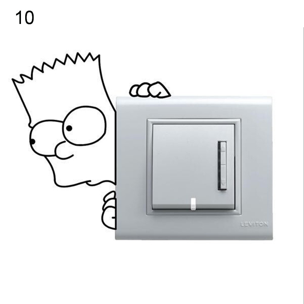 [springeven] Sticker Vinyl Dán Tường Nghệ Thuật Hình Chó Mèo Có Thể Tháo Gỡ Trang Trí Công Tắc Phòng