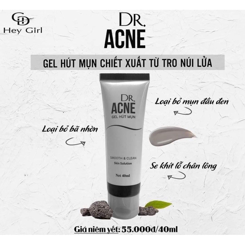 Chính Hãng- Gel Lột Mụn - DR.ACNE -  Hút sạch mụn cám, mụn đầu đen. Thải độc chì- Sáng da | BigBuy360 - bigbuy360.vn