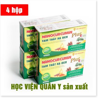 Liệu Trình 1 Tháng 4 Hộp Nano Curcumin Tam Thất Xạ Đen Plus Học Viện Quân Y