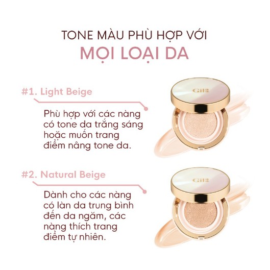 Combo Phấn nước Gilaa Long Wear DD Cushion (13g) &amp; Gilaa Plumping Lip Serum (3.8g)