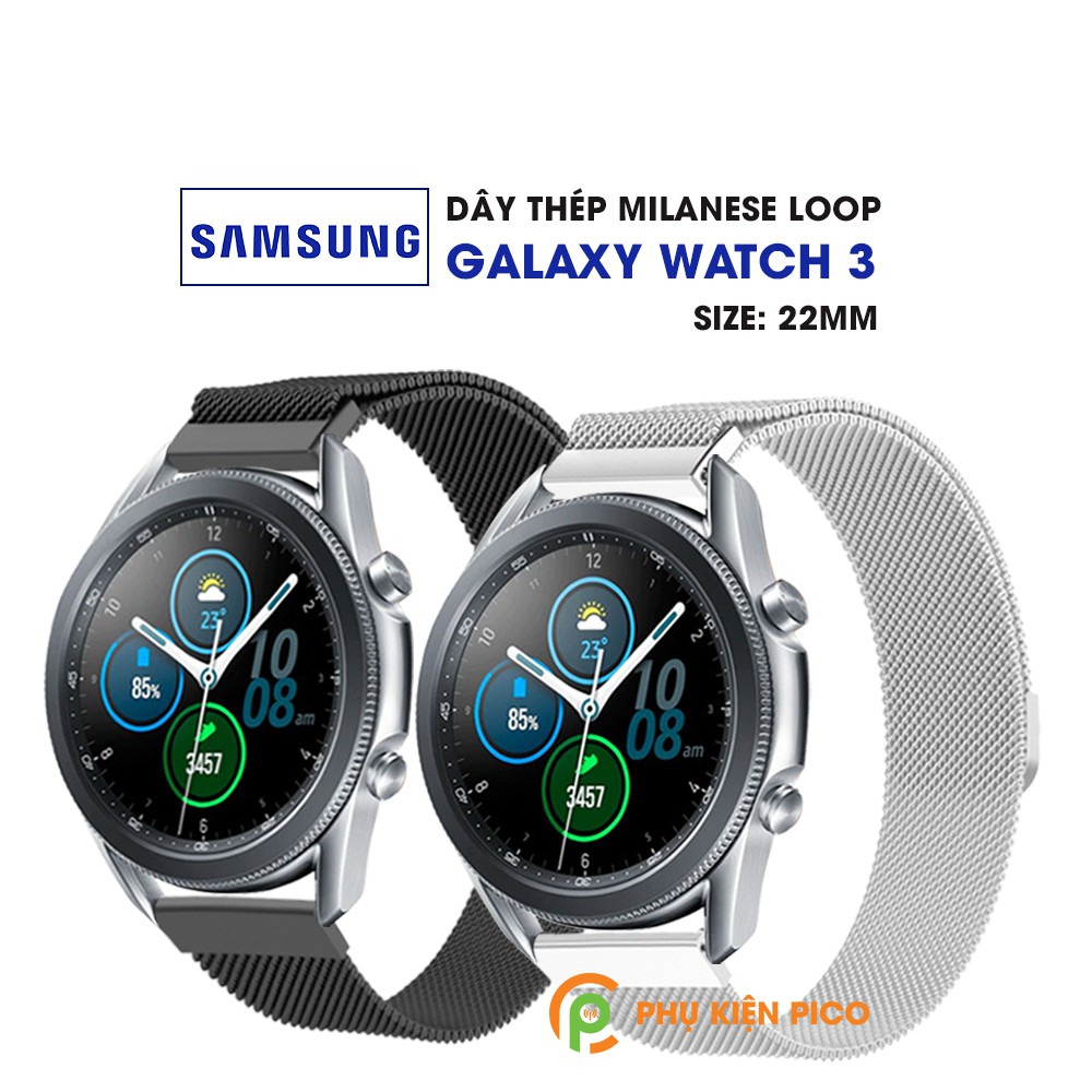 Dây đồng hồ Samsung Galaxy Watch 3 Milanese Loop 22mm bằng thép không gỉ có khóa nam châm – Dây thép Milanese Loop