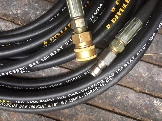 Dây rửa xe 2 lớp bố thép 15 mét dùng cho máy rửa xe cao áp