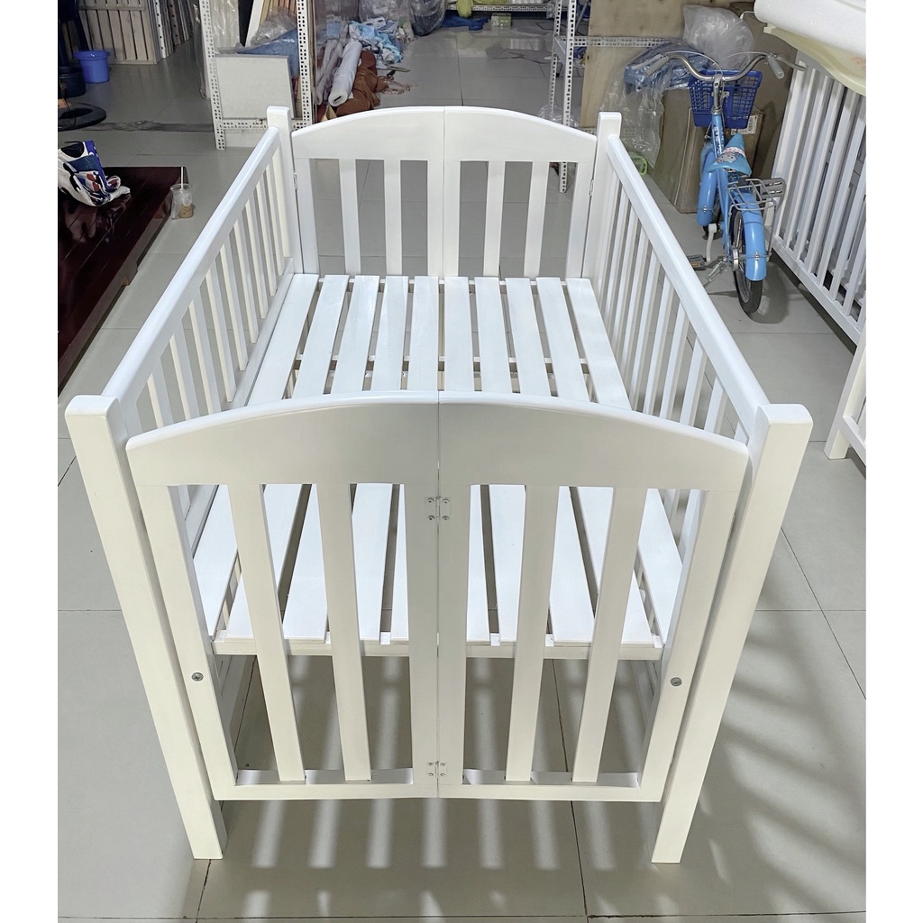 Giường cũi trẻ em, cũi em bé 2in1 kích thước 70x110cm, 80x120cm
