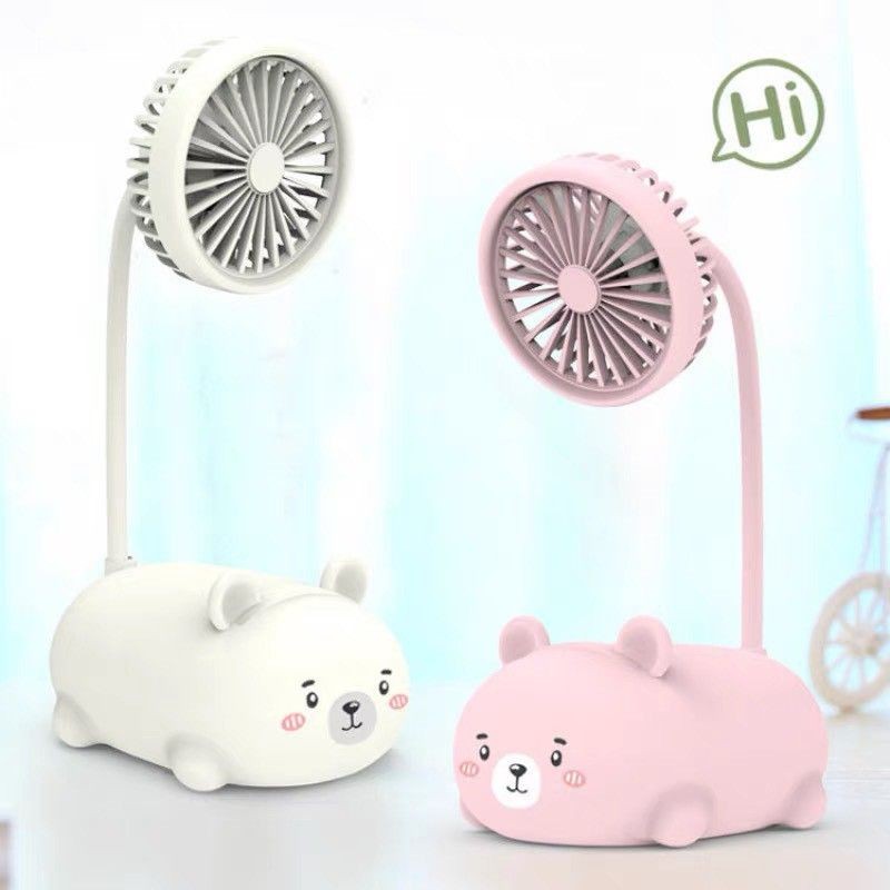 QUẠT TÍCH ĐIỆN MINI CUTE NHỎ GỌN ĐỂ BÀN,QUẠT HÌNH THÚ CẦM TAY XOAY 360° LOẠI TỐT