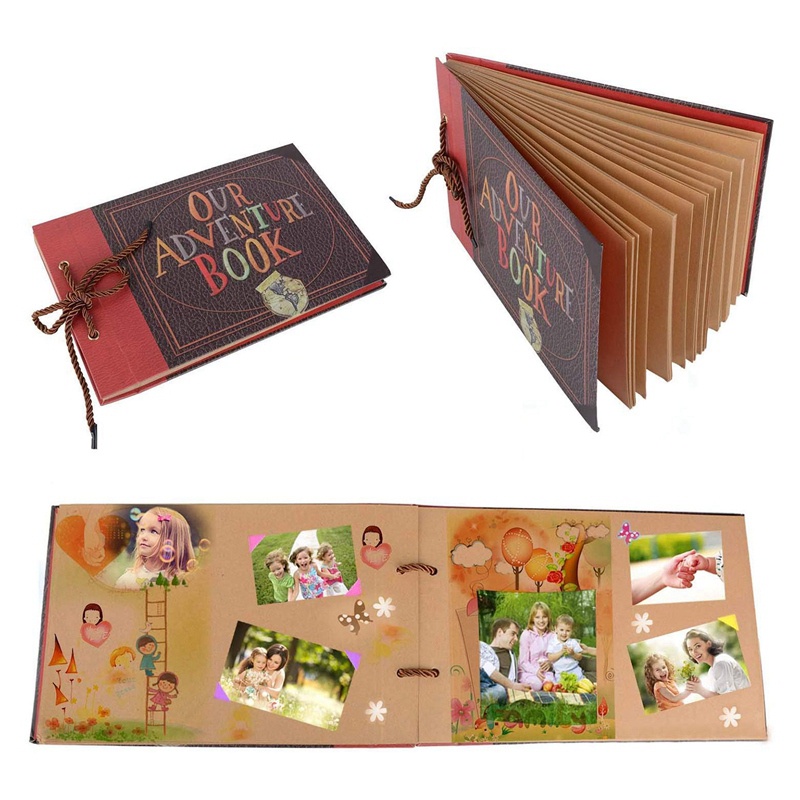 Handmade DIY Album Paste Tether Album Family Scrapbook Photo Album I3VN