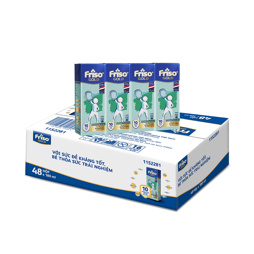 Thùng 48 hộp Sữa uống dinh dưỡng Friso Gold (180ml/hộp)