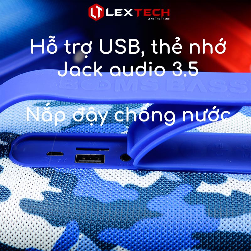 Loa Bluetooth không dây mini LexTech toàn dải siêu bass 10W - Di động xách tay Hỗ trợ USB Thẻ nhớ Jack audio LL17