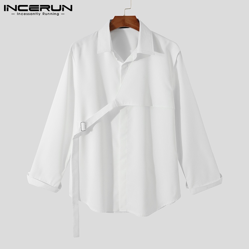 Áo sơ mi INCERUN tay dài thời trang dành cho nam