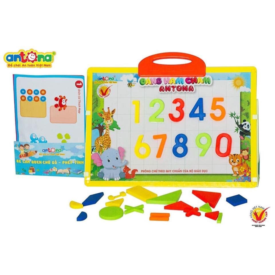 Đồ Chơi Giáo Dục Bảng Nam Châm Antona Bé Làm Quen Chữ Hoa Tiếng Việt - Tiếng Anh Antona
