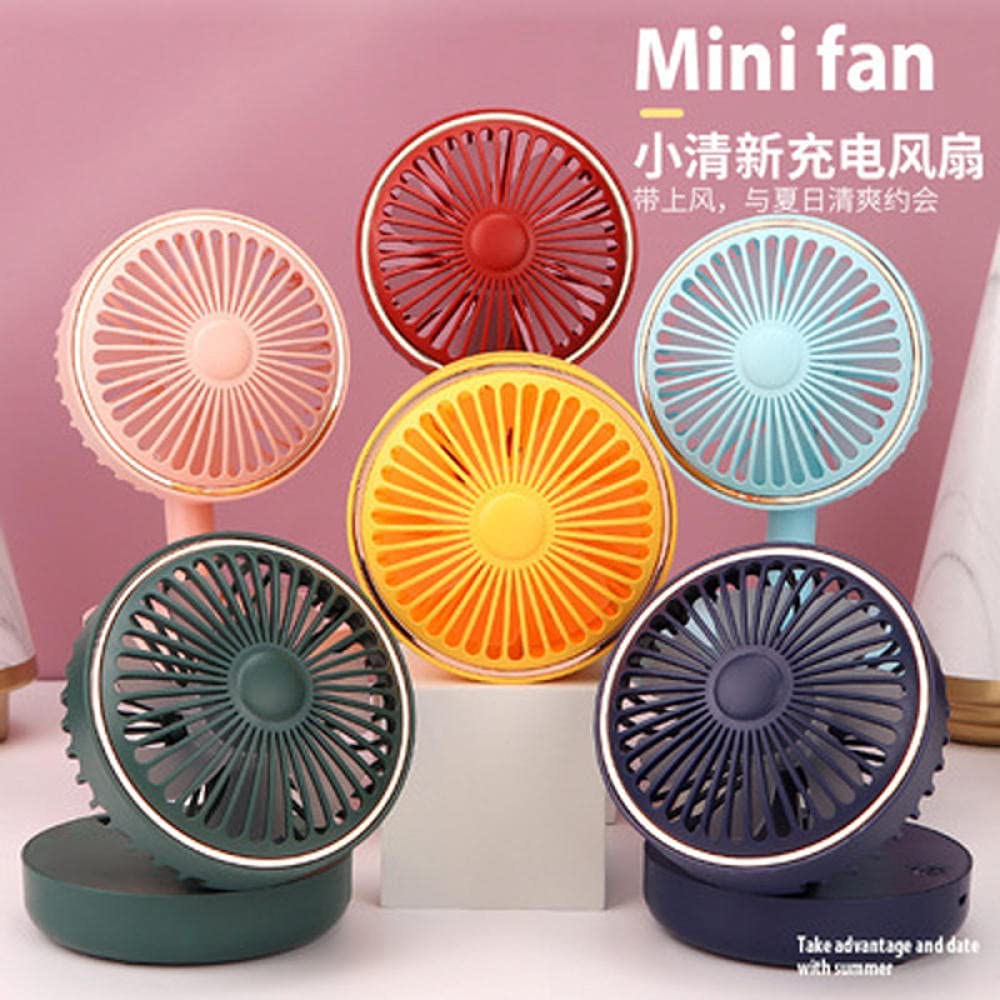 Quạt mini cầm tay sạc pin gấp gọn để bàn có 3 tốc độ gió làm mát