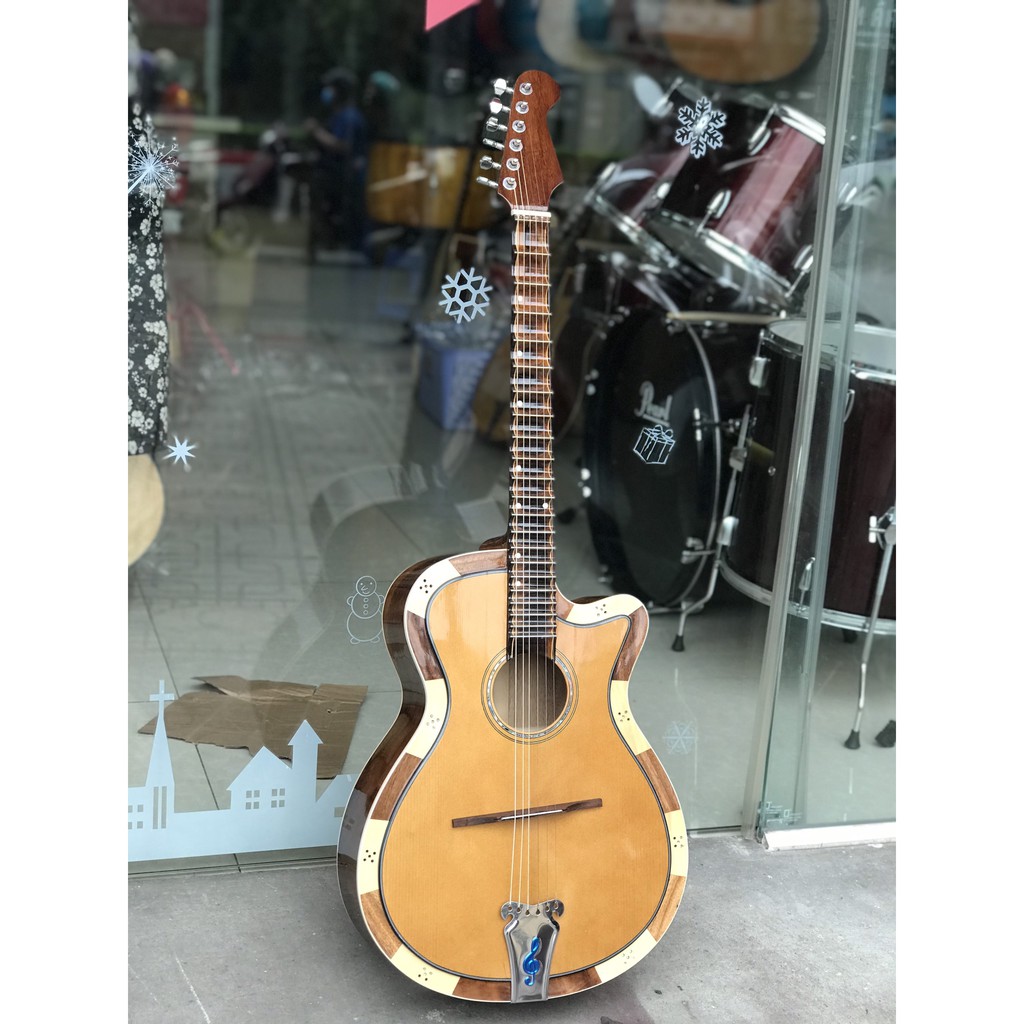 Đàn guitar cổ thùng phím lõm gỗ điệp