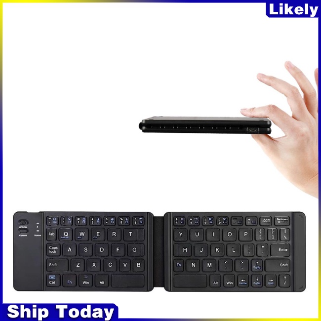 Bàn Phím Bluetooth Không Dây Gấp Gọn Nhẹ Cho IOS/Android/Windows
