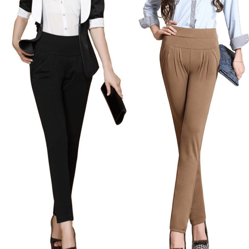 Quần khaki dài lưng cao dáng ôm cho nữ | BigBuy360 - bigbuy360.vn