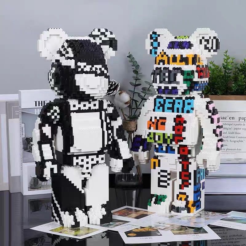 Đồ chơi lắp ghép Legogi BEARBRICK 33CM gạch răng cưa loại mới mô hình lắp ráp LEGOGI