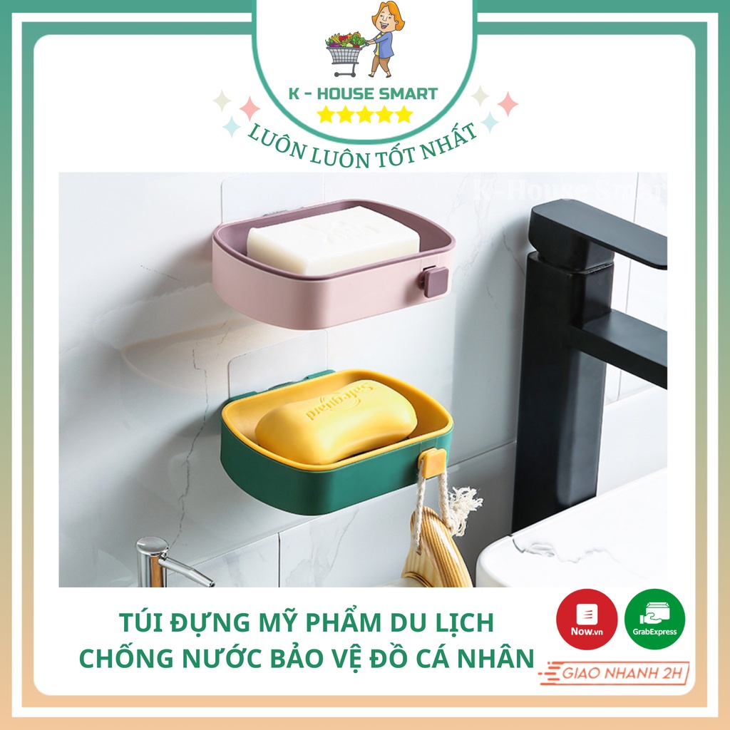 Khay Đựng Xà Bông Dán Tường Có Móc Treo Đồ Nhiều Màu Bền Đẹp Chắc Chắn