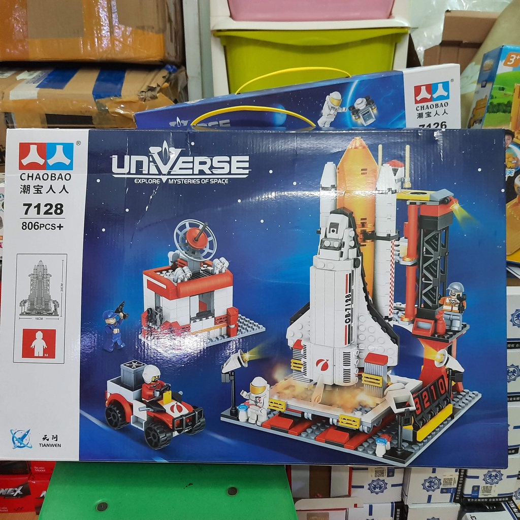 Mô hình lắp ghép lego trạm phóng vũ trụ gồm 860 chi tiết đồ chơi trẻ em MS-7128