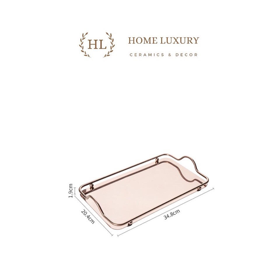 Khay để bình cốc khung inox, đế thủy tinh -HL